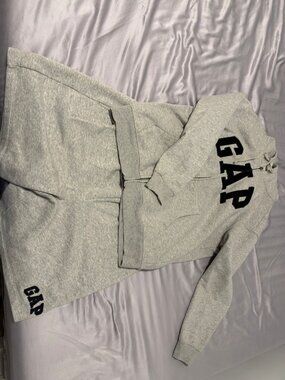 Gap Logo Full-Zip Hoodie and Shorts Set Gray